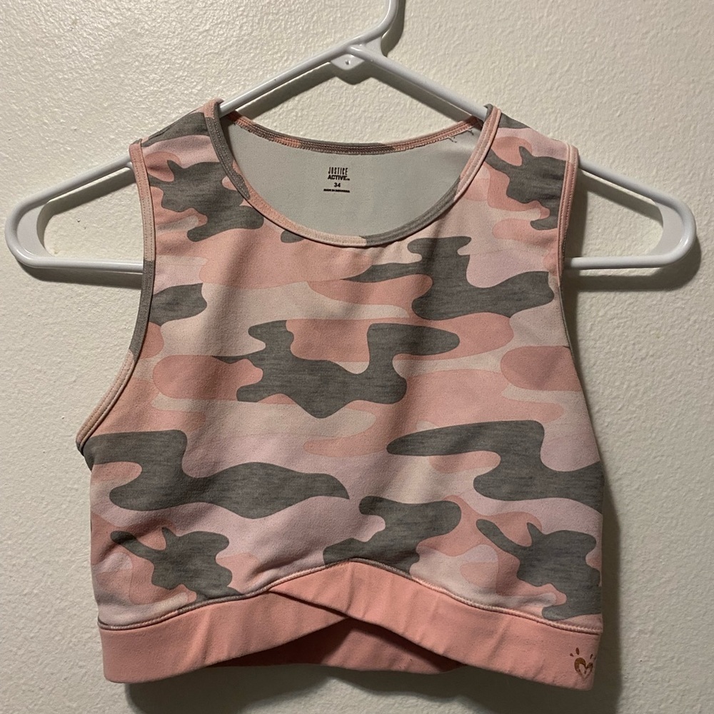 Justice Active Girls Sport Bra Size 34 Pink
